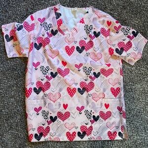 3 scrub tops- size medium
